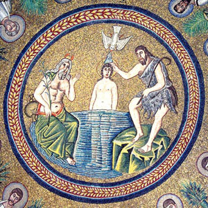 Mosaic, Arian Baptistry in Ravenna, 500's.