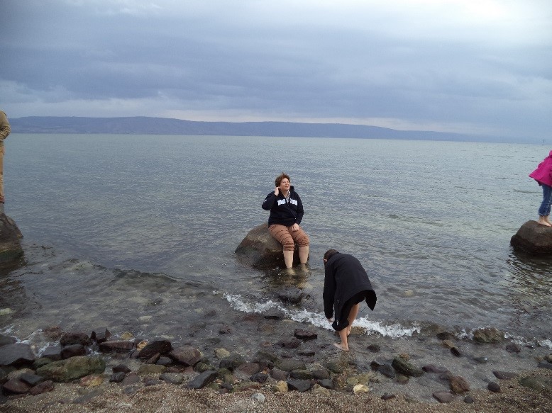Jan at Sea of Galilee